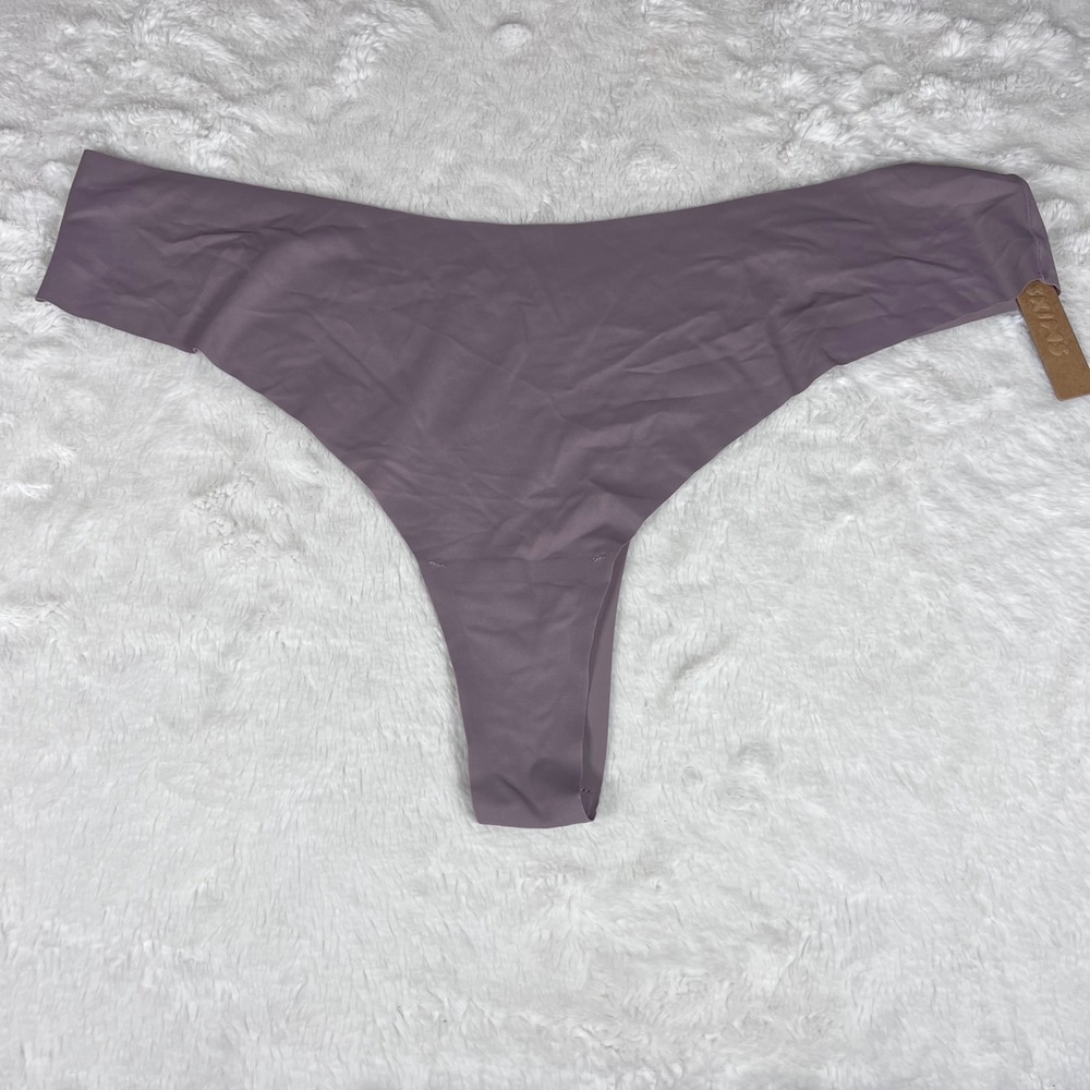 SKIMS Naked Dipped Thong Mauve Purple Seamless Underwear Plus Size 4X NWT
